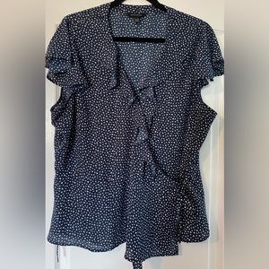 Banana Republic Short Sleeve Wrap Blouse